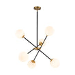 Load image into Gallery viewer, LightFixturesUSA - 6 - Light Adjustable Frosted Glass Globe Sputnik Chandelier - Chandelier - 6 - Lt -