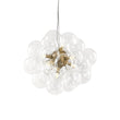 Load image into Gallery viewer, LightFixturesUSA - 6 - Light Brass Cluster Clear Glass Bubble Sphere Chandelier - Chandelier - Brass -