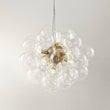 Load image into Gallery viewer, LightFixturesUSA - 6 - Light Brass Cluster Clear Glass Bubble Sphere Chandelier - Chandelier - Brass (Pre - Order) -