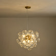 Load image into Gallery viewer, LightFixturesUSA - 6 - Light Brass Cluster Clear Glass Bubble Sphere Chandelier - Chandelier - Brass (Pre - Order) -