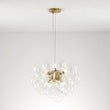 Load image into Gallery viewer, LightFixturesUSA - 6 - Light Brass Cluster Clear Glass Bubble Sphere Chandelier - Chandelier - Brass (Pre - Order) -