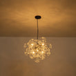 Load image into Gallery viewer, LightFixturesUSA - 6 - Light Dimmable Brass Cluster Clear Glass Bubble Sphere Chandelier - Chandelier - Black -