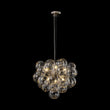 Load image into Gallery viewer, LightFixturesUSA - 6 - Light Dimmable Brass Cluster Clear Glass Bubble Sphere Chandelier - Chandelier - Nickel -