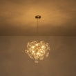 Load image into Gallery viewer, LightFixturesUSA - 6 - Light Dimmable Brass Cluster Clear Glass Bubble Sphere Chandelier - Chandelier - Nickel -