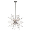 Load image into Gallery viewer, LightFixturesUSA - 6 - Light Glass Globe Bubble Sputnik Sunburst Chandelier - Chandelier - Chrome -