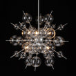 Load image into Gallery viewer, LightFixturesUSA - 6 - Light Glass Globe Bubble Sputnik Sunburst Chandelier - Chandelier - Chrome -
