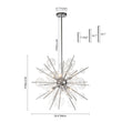 Load image into Gallery viewer, LightFixturesUSA - 6 - Light Glass Globe Bubble Sputnik Sunburst Chandelier - Chandelier - Chrome -