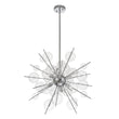Load image into Gallery viewer, LightFixturesUSA - 6 - Light Glass Globe Bubble Sputnik Sunburst Chandelier - Chandelier - Chrome -