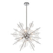 Load image into Gallery viewer, LightFixturesUSA - 6 - Light Glass Globe Bubble Sputnik Sunburst Chandelier - Chandelier - Chrome -