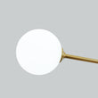 Load image into Gallery viewer, LightFixturesUSA - 6 - Light Opal Glass Globe Linear Sputnik Semi Flush - Ceiling Light - Brass -