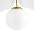 Load image into Gallery viewer, LightFixturesUSA - 7 - light Brass Sputnik Opal Glass Globe Bubble Chandelier - Chandelier - Brass (Pre - Order) -