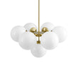 Load image into Gallery viewer, LightFixturesUSA - 7 - light Brass Sputnik Opal Glass Globe Bubble Chandelier - Chandelier - Brass (Pre - Order) -