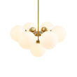Load image into Gallery viewer, LightFixturesUSA - 7 - light Brass Sputnik Opal Glass Globe Bubble Chandelier - Chandelier - Brass (Pre - Order) -