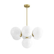 Load image into Gallery viewer, LightFixturesUSA - 7 - light Brass Sputnik Opal Glass Globe Bubble Chandelier - Chandelier - Brass (Pre - Order) -