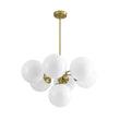 Load image into Gallery viewer, LightFixturesUSA - 7 - light Brass Sputnik Opal Glass Globe Bubble Chandelier - Chandelier - Brass (Pre - Order) -