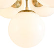 Load image into Gallery viewer, LightFixturesUSA - 7 - light Brass Sputnik Opal Glass Globe Bubble Chandelier - Chandelier - Brass (Pre - Order) -