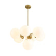 Load image into Gallery viewer, LightFixturesUSA - 7 - light Brass Sputnik Opal Glass Globe Bubble Chandelier - Chandelier - Brass (Pre - Order) -