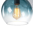 Load image into Gallery viewer, LightFixturesUSA - 7 - Light Cluster Blue Glass Globe Bubble Island Pendant - Chandelier - Blue + Black -