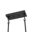 Load image into Gallery viewer, LightFixturesUSA - 8 - Light Seeded Glass Black Brass Linear Island Chandelier - Chandelier - Black + Brass -