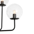 Load image into Gallery viewer, LightFixturesUSA - 8 - Light Seeded Glass Globe Round Sputnik Bubble Chandelier - Chandelier - Black -