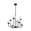 Load image into Gallery viewer, LightFixturesUSA - 8 - Light Seeded Glass Globe Round Sputnik Bubble Chandelier - Chandelier - Black -