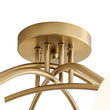 Load image into Gallery viewer, LightFixturesUSA - 8 - Light Sputnik Milky Glass Bubble Semi Flush Mount - Ceiling Light - Brass -