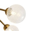 Load image into Gallery viewer, LightFixturesUSA - 8 - Light Textured Crackle Glass Globe Semi Flush Mount - Chandelier - Brass -