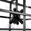 Load image into Gallery viewer, LightFixturesUSA - 8 - Light Vintage Sputnik Black Open Square Lantern Pendant - Chandelier - Black -