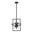 Load image into Gallery viewer, LightFixturesUSA - 8 - Light Vintage Sputnik Black Open Square Lantern Pendant - Chandelier - Black -