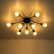 Load image into Gallery viewer, LightFixturesUSA - 9 - Light Layered Glass Bubble Sputnik Semi Flush Chandelier - Ceiling Light - Black (1 - 2 Weeks Arrive) -