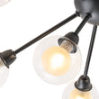 Load image into Gallery viewer, LightFixturesUSA - 9 - Light Layered Glass Bubble Sputnik Semi Flush Chandelier - Ceiling Light - Black (1 - 2 Weeks Arrive) -