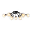 Load image into Gallery viewer, LightFixturesUSA - 9 - Light Layered Glass Bubble Sputnik Semi Flush Chandelier - Ceiling Light - Black (1 - 2 Weeks Arrive) -