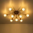 Load image into Gallery viewer, LightFixturesUSA - 9 - Light Layered Glass Bubble Sputnik Semi Flush Chandelier - Ceiling Light - Black (1 - 2 Weeks Arrive) -