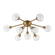 Load image into Gallery viewer, LightFixturesUSA - 9 - Light Layered Glass Bubble Sputnik Semi Flush Chandelier - Ceiling Light - Black (1 - 2 Weeks Arrive) -