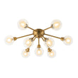 Load image into Gallery viewer, LightFixturesUSA - 9 - Light Layered Glass Bubble Sputnik Semi Flush Chandelier - Ceiling Light - Black (1 - 2 Weeks Arrive) -