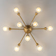 Load image into Gallery viewer, LightFixturesUSA - 9 - Light Layered Glass Bubble Sputnik Semi Flush Chandelier - Ceiling Light - Black (1 - 2 Weeks Arrive) -