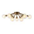 Load image into Gallery viewer, LightFixturesUSA - 9 - Light Layered Glass Bubble Sputnik Semi Flush Chandelier - Ceiling Light - Black (1 - 2 Weeks Arrive) -