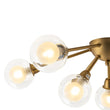 Load image into Gallery viewer, LightFixturesUSA - 9 - Light Layered Glass Bubble Sputnik Semi Flush Chandelier - Ceiling Light - Black (1 - 2 Weeks Arrive) -