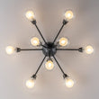 Load image into Gallery viewer, LightFixturesUSA - 9 - Light Layered Glass Bubble Sputnik Semi Flush Chandelier - Ceiling Light - Black (1 - 2 Weeks Arrive) -