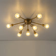 Load image into Gallery viewer, LightFixturesUSA - 9 - Light Layered Glass Bubble Sputnik Semi Flush Chandelier - Ceiling Light - Black (1 - 2 Weeks Arrive) -
