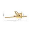 Load image into Gallery viewer, LightFixturesUSA - Adjustable Dimmable LED Linear Vanity Lamp Picture Light - Wall Sconce - Brass - 2 Packs -