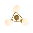 Load image into Gallery viewer, LightFixturesUSA - Adjustable Opal Glass Globe Brass Sputnik Semi Flush Mount - Ceiling Light - Brass -