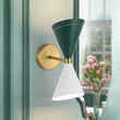 Load image into Gallery viewer, LightFixturesUSA - Art Deco 2 - Light Up Down Dual Cone Wall Sconce - Wall Sconce - Green + White - 1 Pack -
