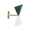 Load image into Gallery viewer, LightFixturesUSA - Art Deco 2 - Light Up Down Dual Cone Wall Sconce - Wall Sconce - Green + White - 2 Packs -