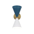 Load image into Gallery viewer, LightFixturesUSA - Art Deco 2 - Light Up Down Dual Cone Wall Sconce - Wall Sconce - Green + White - 2 Packs -
