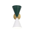 Load image into Gallery viewer, LightFixturesUSA - Art Deco 2 - Light Up Down Dual Cone Wall Sconce - Wall Sconce - Green + White - 2 Packs -
