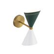 Load image into Gallery viewer, LightFixturesUSA - Art Deco 2 - Light Up Down Dual Cone Wall Sconce - Wall Sconce - Green + White - 2 Packs -