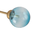 Load image into Gallery viewer, LightFixturesUSA - Art Deco 8 - Light Sputnik Blue Glass Bubble Semi Flush Mount - Ceiling Light - Brass (Pre - Order) -