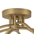 Load image into Gallery viewer, LightFixturesUSA - Art Deco 8 - Light Sputnik Blue Glass Bubble Semi Flush Mount - Ceiling Light - Brass (Pre - Order) -