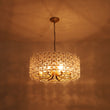 Load image into Gallery viewer, LightFixturesUSA - Art Deco Blossom Floral Cage Drum Lantern Pendant Light - Chandelier - Gold -